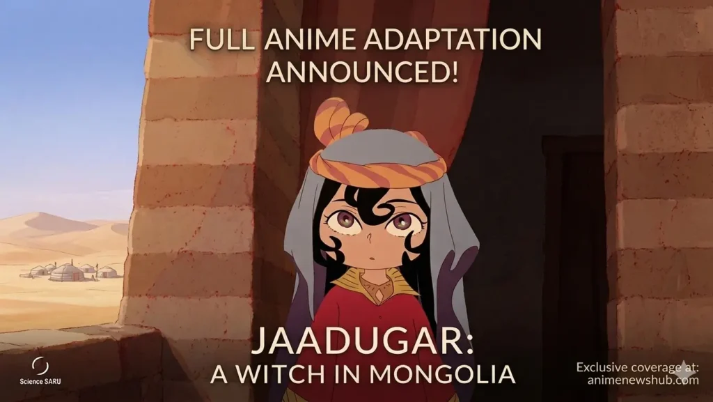 Jaadugar A Witch in Mongolia anime adaptation announcement visual by Science SARU studio